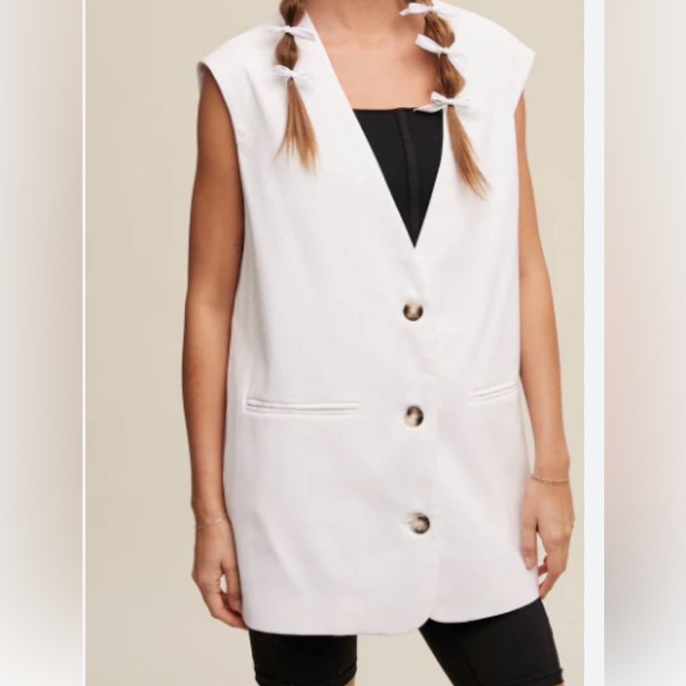 White Oversize Vest